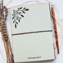 Guestbook ecosostenibile stampato a mano, libro degli ospiti