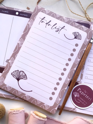 Set planner block notes gingko