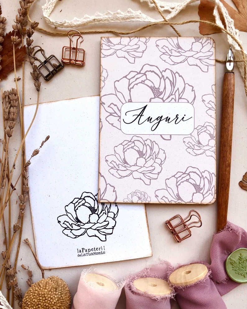 Biglietti auguri personalizzati botanici