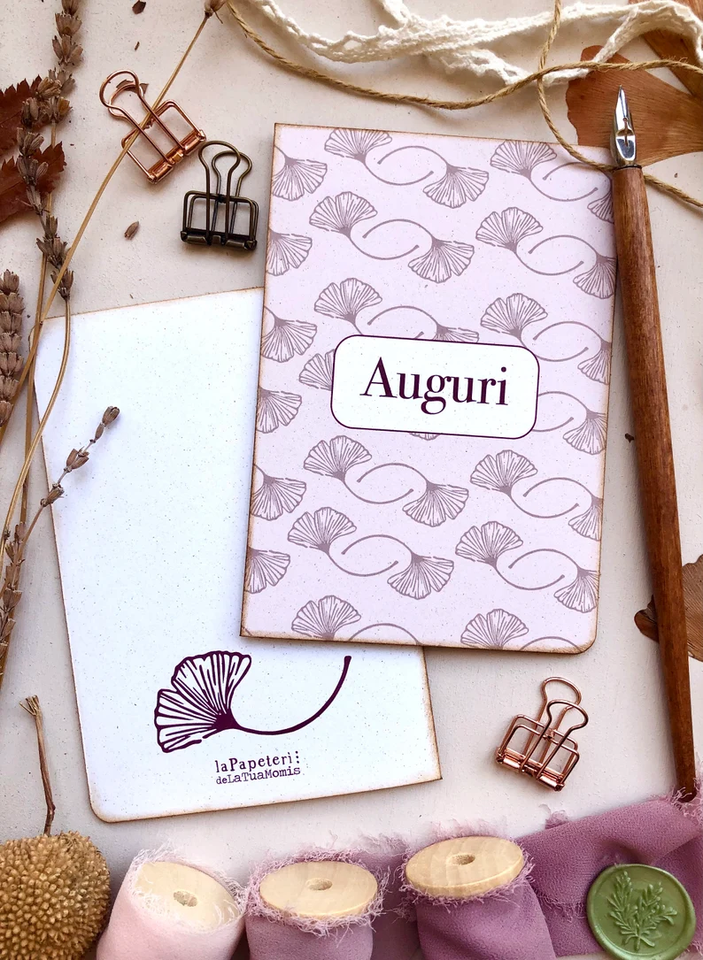 Biglietti auguri personalizzati botanici