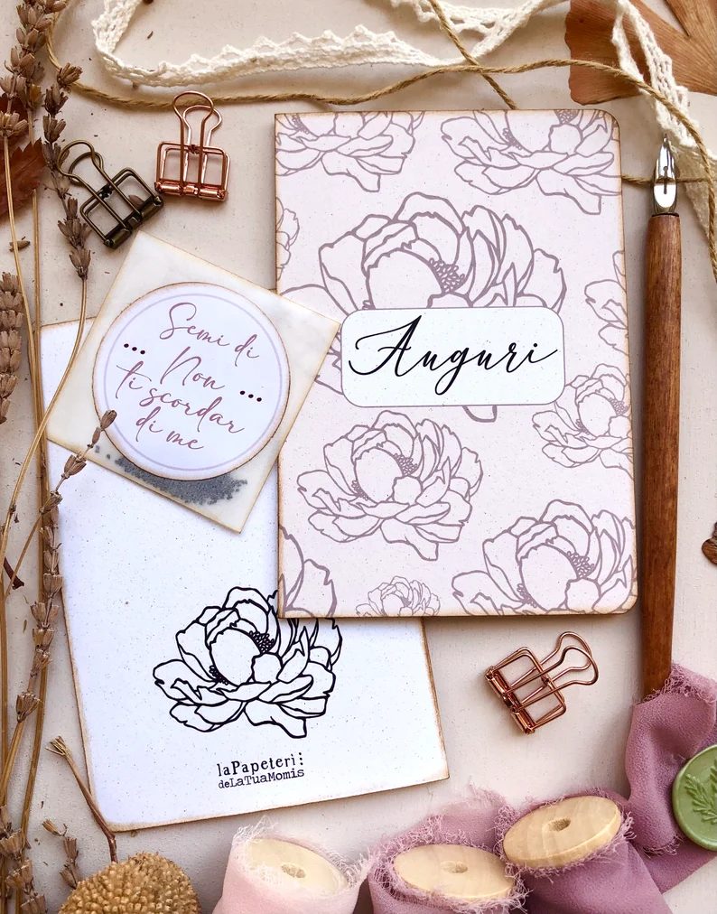 Biglietti auguri personalizzati botanici