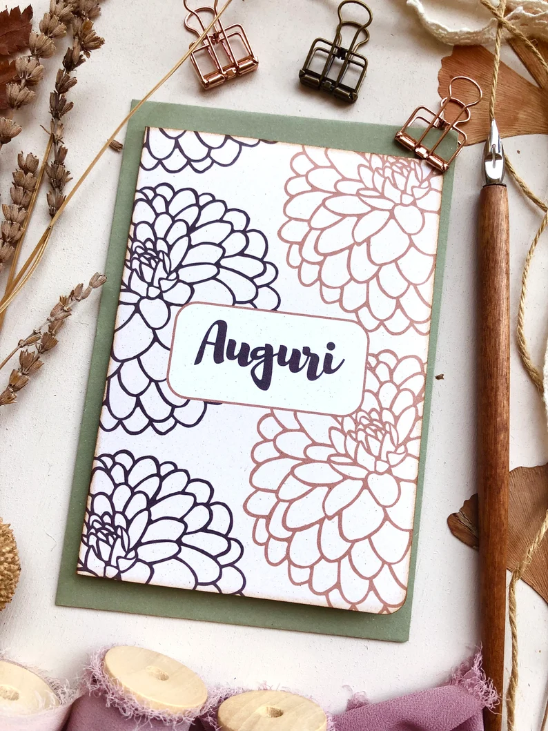 Biglietti auguri personalizzati botanici