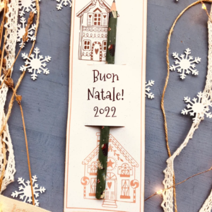 Matita segnalibro personalizzato natale