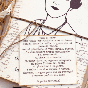 Quaderno Agatha Christie con poesia